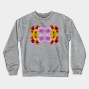 Trippy Bunch of Gerberas Floral Photo Crewneck Sweatshirt